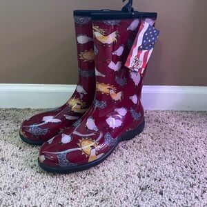 NWT Sloggers Chicken Red Rain Boots